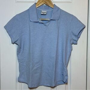 Columbia Blue Collared Womens Sportswear Polo Petite